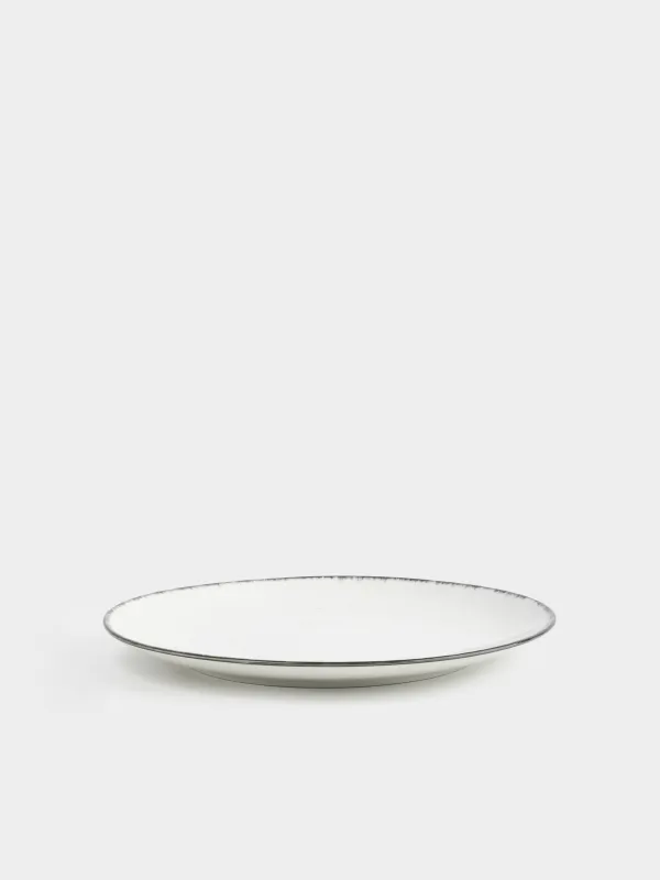 Dining set, 6 pers., 18 pr., ceramic, white-grey, speckled, Roxas, image-3