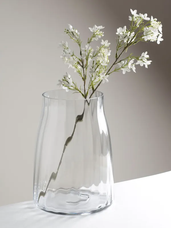 Flower vase, 26 cm, glass, Ledge, image-4