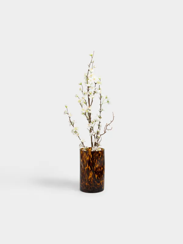 Flower vase, 24 cm, glass, brown, Animal pattern, Nors color, image-3