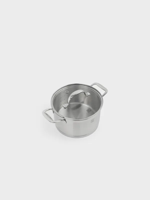 Pot with Lid, 18 cm, 2,5 l, Silver Stone, image-1