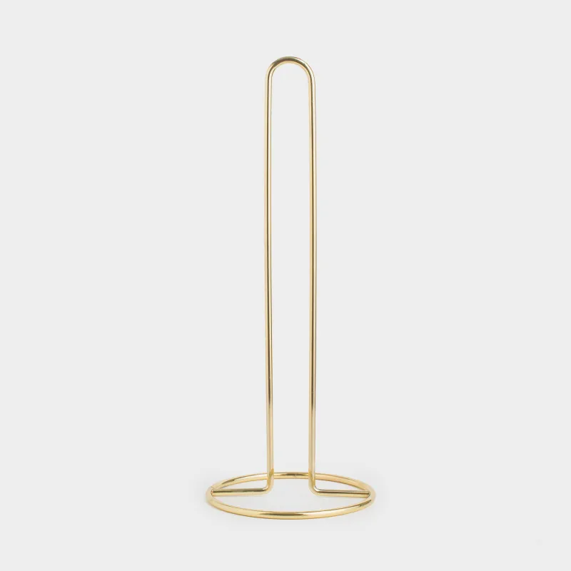 Paper towel holder, 31 cm, metal, golden, Twist gold
