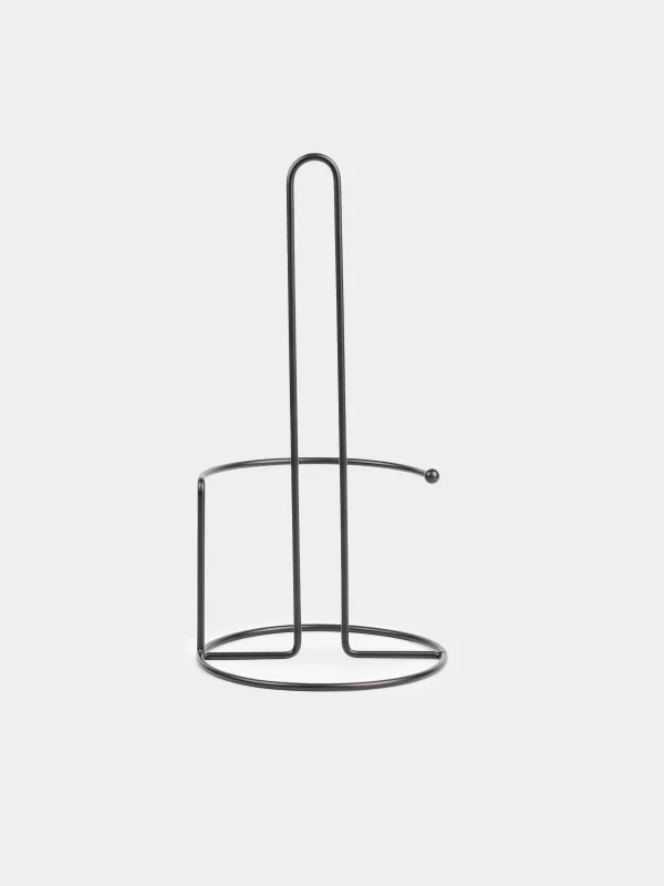Paper towel holder, 25 cm, metal, Black, Twist black, image-0