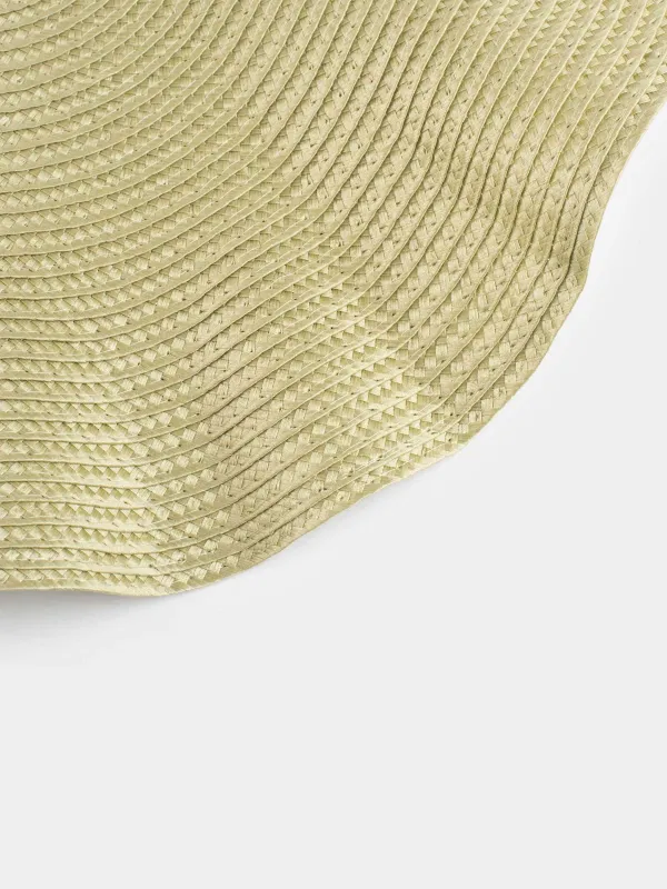 Placemat, 38 cm, polypropylene, round, olive, Wavy edges, Circle wave, image-2