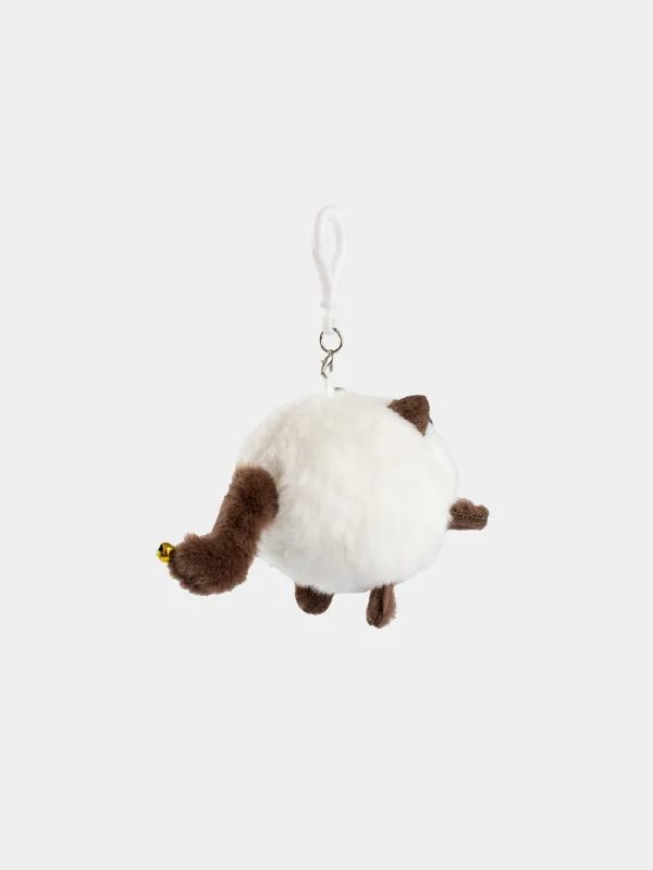 Keychain, 9 cm, Soft, wind-up, polyester / plastic, White, Cat, Cat, image-3