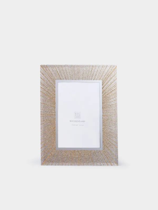 Photo frame, 17x22 cm, glass, Golden stripes, Actress, image-1