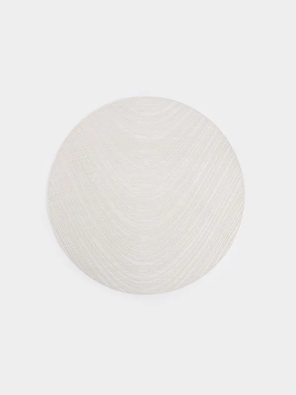 Napkin for appliances, 38 cm, PVC, round, white, Azhur Grid, image-0