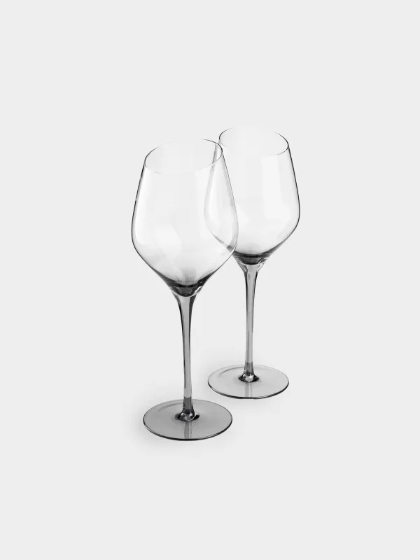 Drinking glass, 460 ml, 2 pcs, crystal glass, grey, Charm L Color, image-1