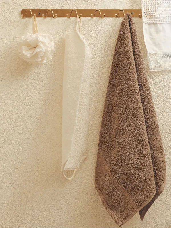 Body washcloth, 10 cm, exfoliating, polyester, milk, Bow, Unique spa, image-2