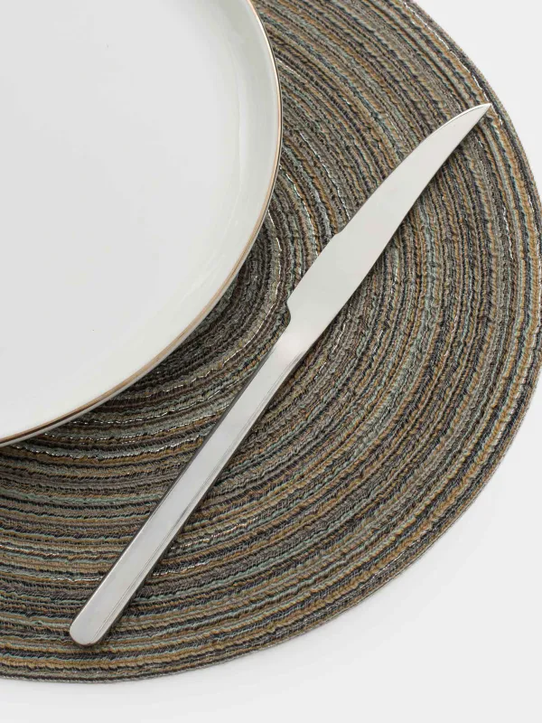 Placemat, 30x45 cm, polyester, oval, gray-brown, Rotary, image-3