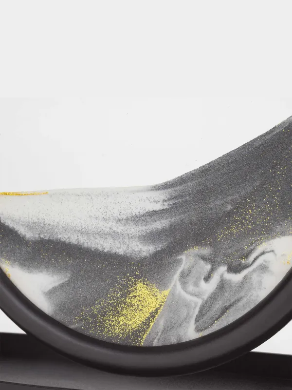 Sand painting, 25x24 cm, on a stand, glass / plastic, Sand time, image-2