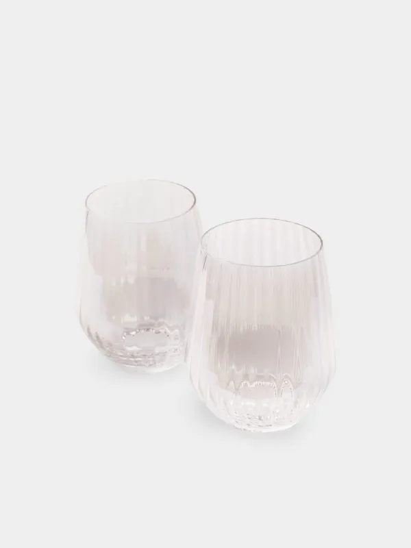 Glass, 11 cm, 450 ml, 2 pcs, glass, mother of pearl, Lombardy R polar, image-1