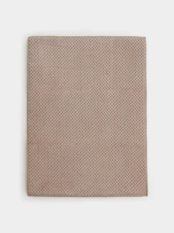 Dish drying mat, 51x38 cm, microfiber, Beige, Clean, image-0