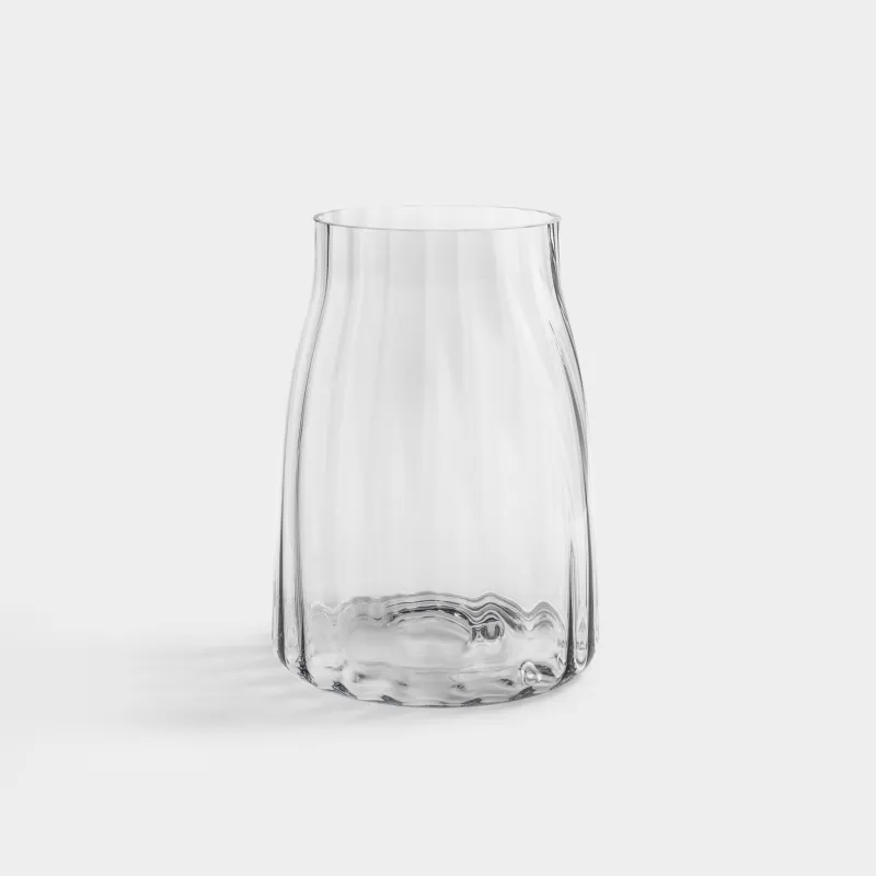 Flower vase, 26 cm, glass, Ledge