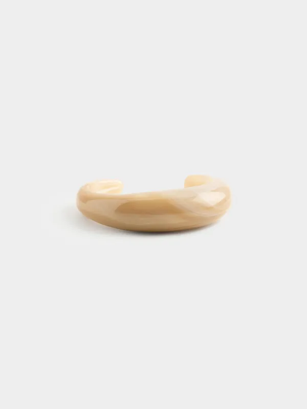 Bracelet, 8 cm, resin, brown, Mineral, image-0