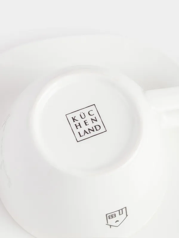 Tea pair, 1 person, 2 items, 200 ml, porcelain P, belaya, Dom, Amour, image-3