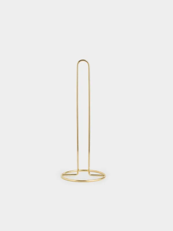 Paper towel holder, 31 cm, metal, golden, Twist gold, image-0
