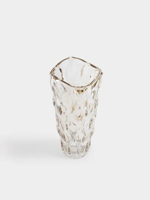 Flower vase, 29 cm, glass, amber, Allant, image-1