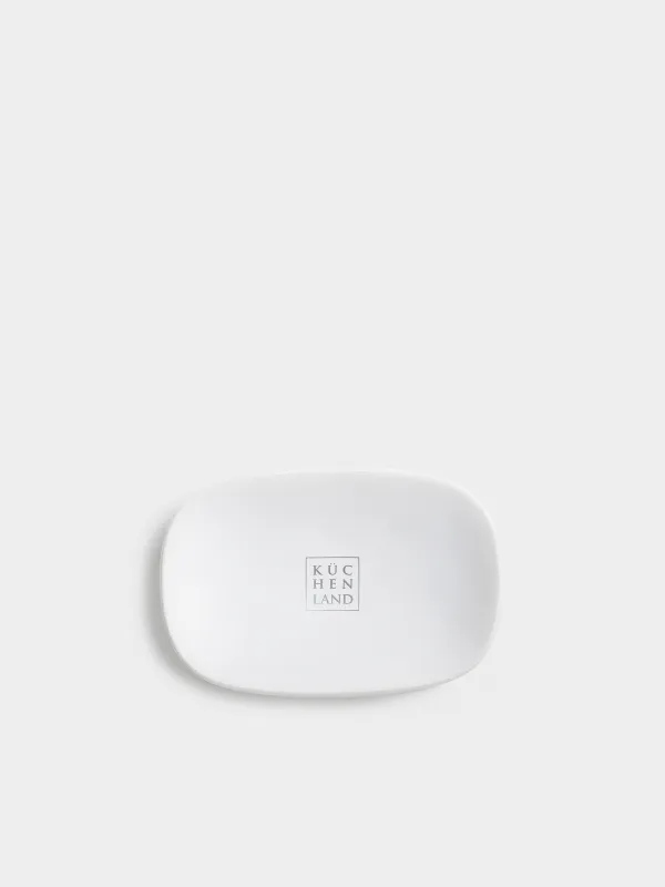 Soap dish, 13x9 cm, polyresin, oval, white, Vesta, image-3