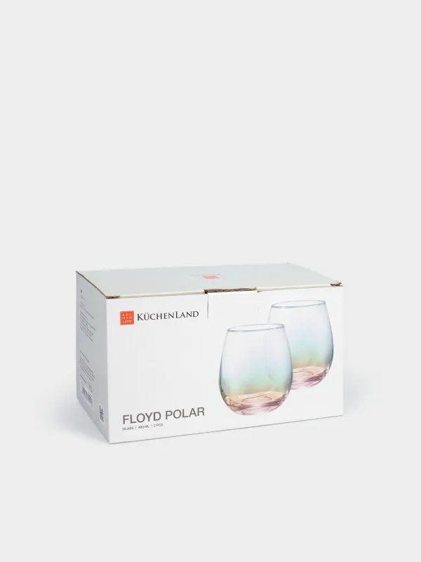 Glass, 9 cm, 350 ml, 2 pcs, glass, mother of pearl, Floyd polar, image-5