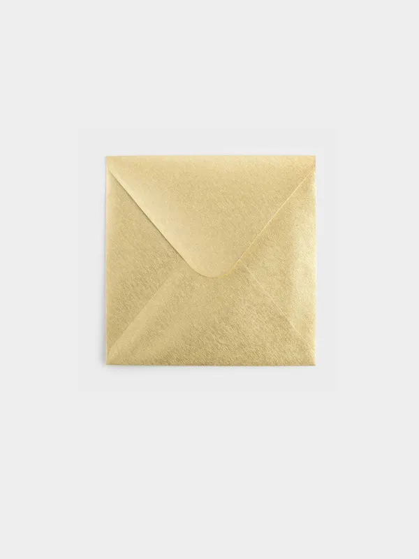 Gift envelope, 15 cm, paper, square, golden, Congrats, image-0