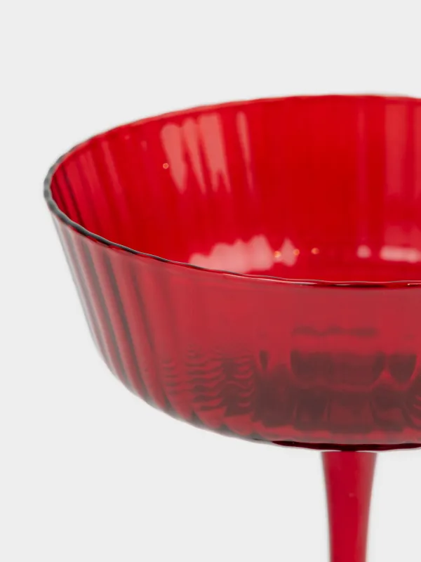 Drinking glass, 230 ml, glass R, red, Ribby color, image-2