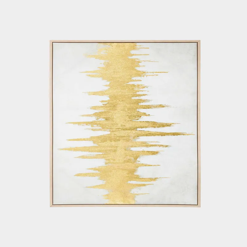 Framed painting, 120x80 cm, canvas, golden beige, Golden touches, Abstract, image-0