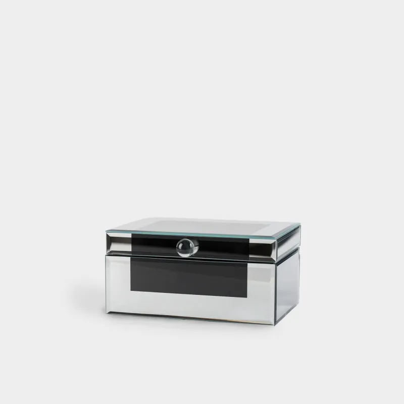 Jewelry box, 20x14 cm, glass, Mirror, Glossy