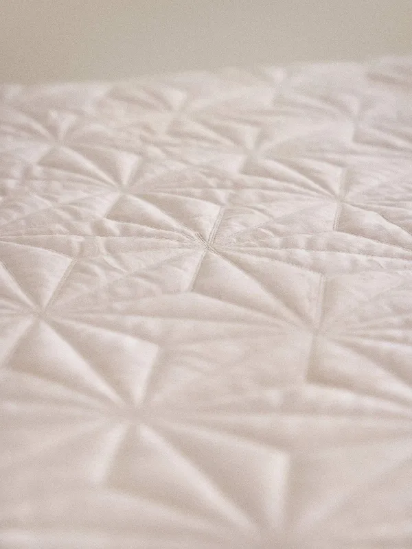 Bedspread, 220x240 cm, quilted, velvet/microfiber, sand, Toulouse, Stitch velvet, image-2