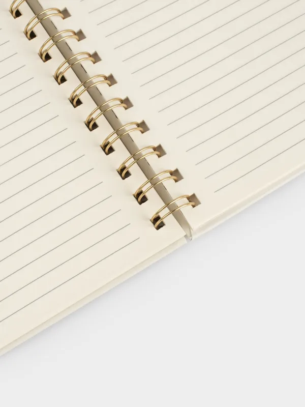 Notepad for notes, 15x20 cm, 70 l, on rings, PVC, Sphere with glitter, Stationery, image-3
