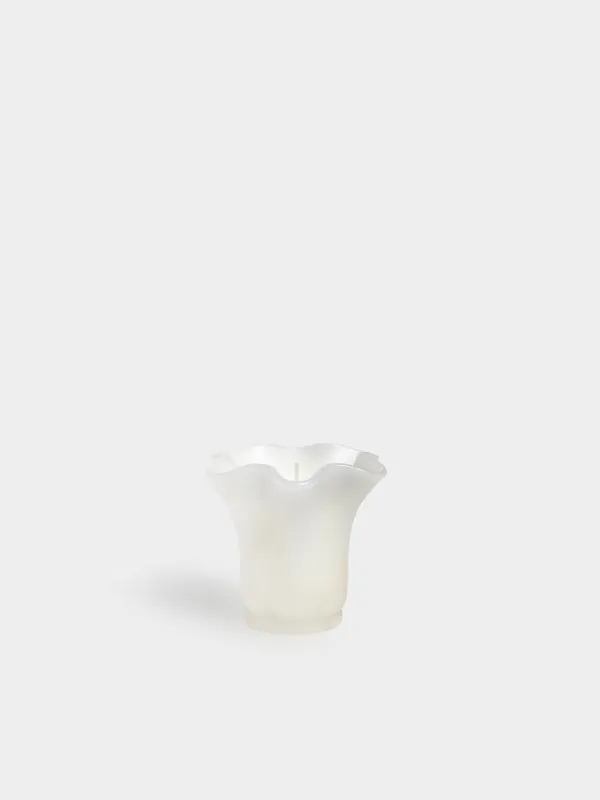 Candle, 8x9 cm, white, Shape candle, image-0