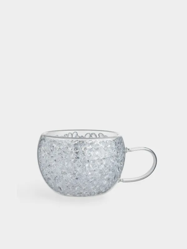 Mug, 270 ml, glass B, with crystals inside, Air decor, image-0