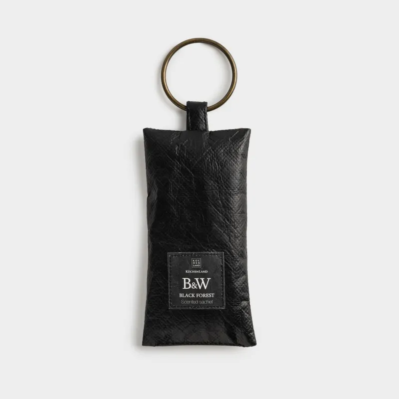 Scented sachet, 7x13 cm, black, Black forest, B&W
