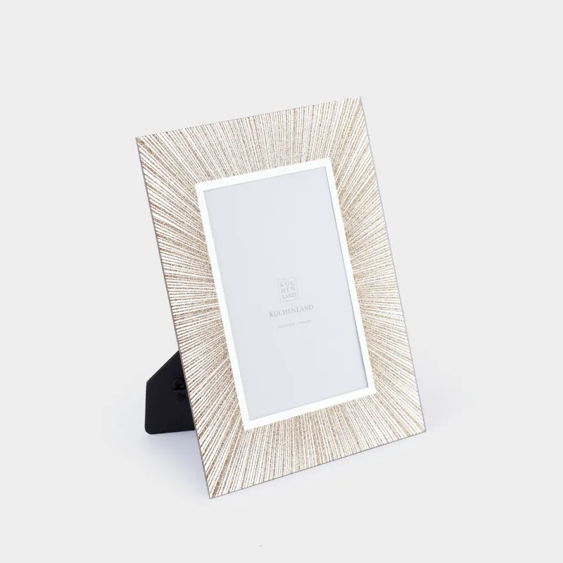 Photo frame, 17x22 cm, glass, Golden stripes, Actress