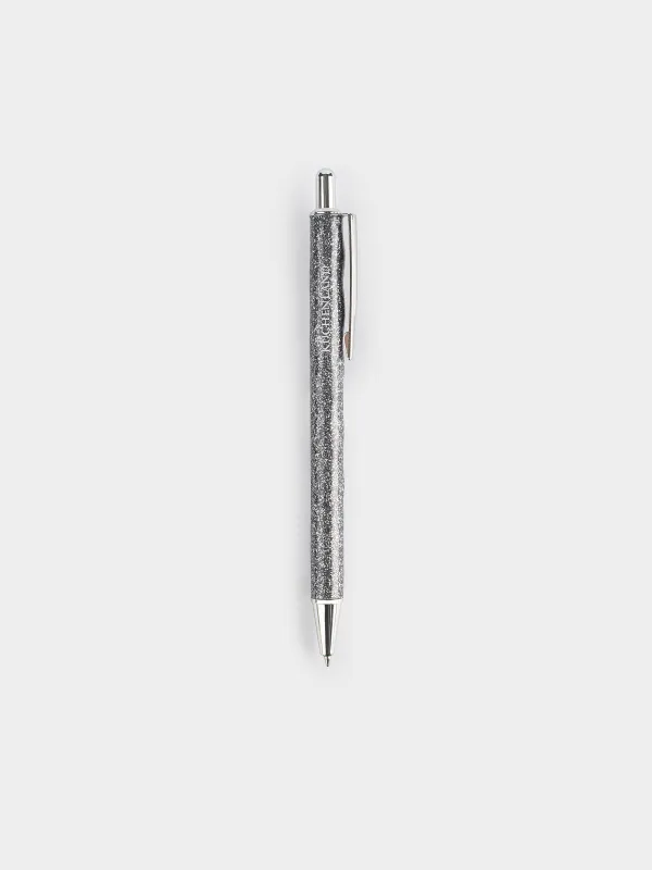 Ballpoint pen, 14 cm, Steel, Silver, sparkle, Draw sparkle, image-0
