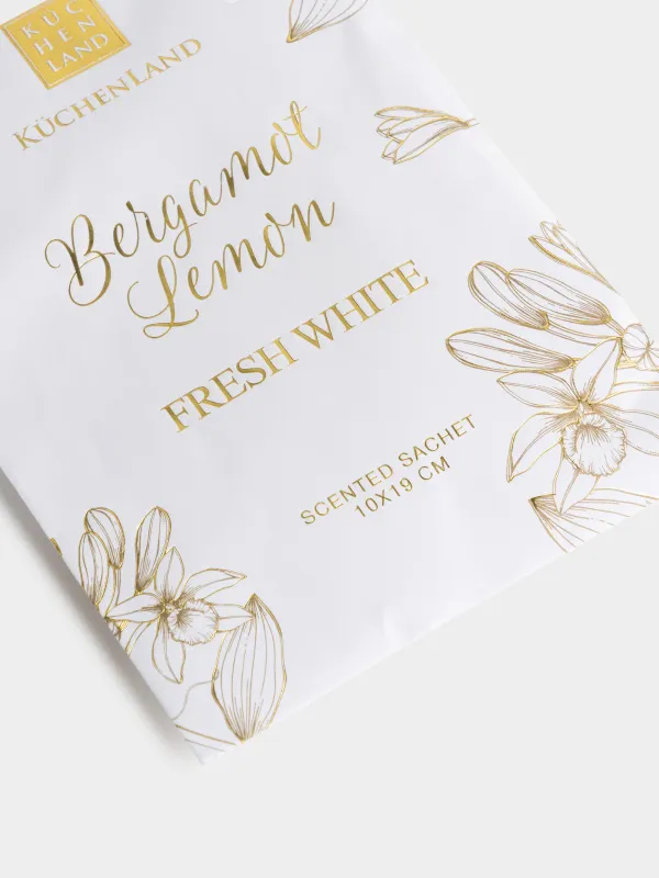 Scented sachet, 10x19 cm, Bergamot Lemon, Fresh white, image-3