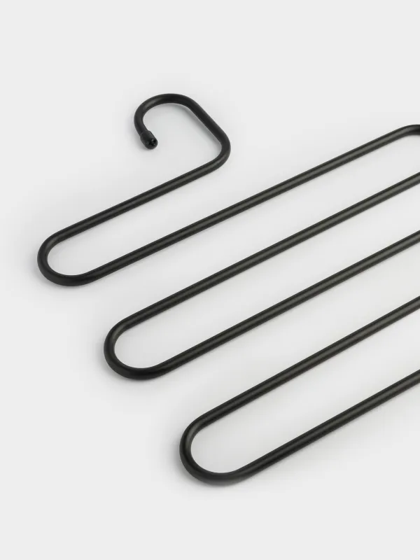 Pant/skirt hanger, 36 cm, 5 levels, Metal coated, Black, Colorful house, image-2