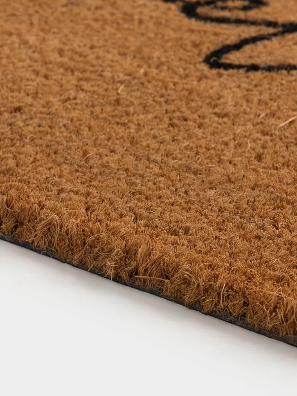 Door mat, 45x75 cm, coconut / pvc, brown, Welcome, Home deco, image-2