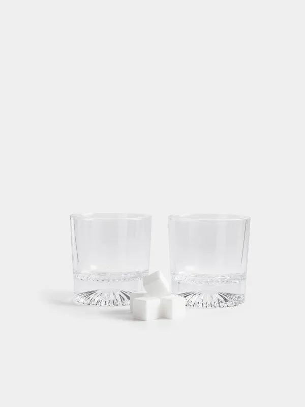 Drink set, 2 persons, 6 items, glasses / cubes, glass R / marble, Valor, image-1
