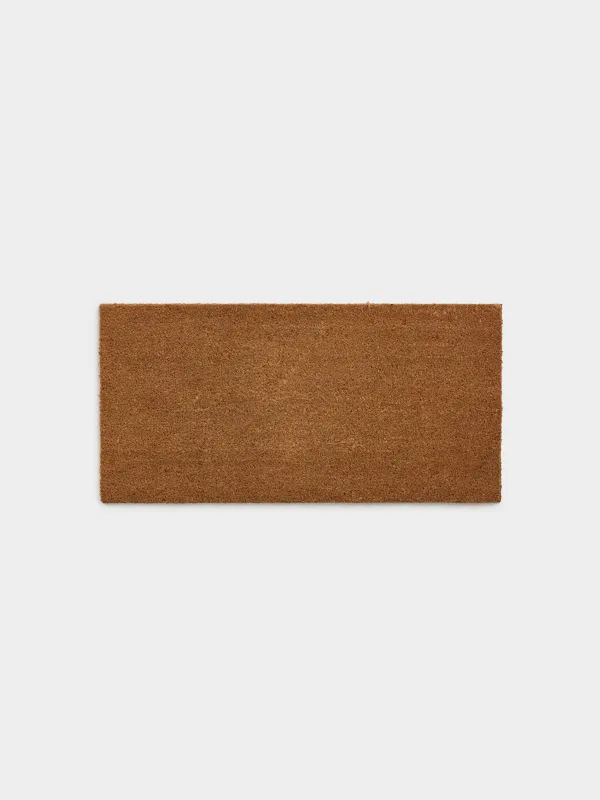 Door mat, 40x80 cm, coconut / PVC, brown, Basic, image-0
