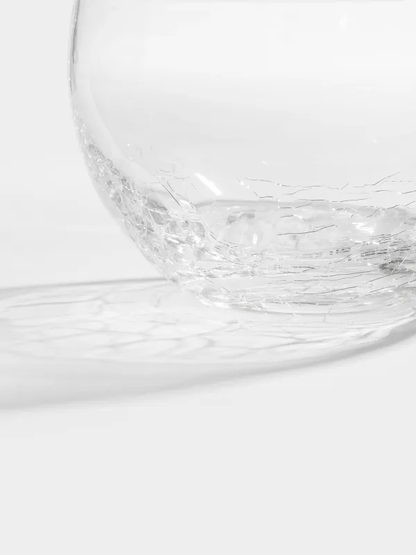 Drink set, 2 persons, 6 items, glasses / cubes, glass / steatite, Craquelure, Ice, image-3
