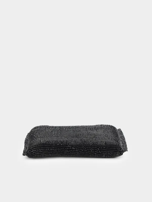 Dishwashing sponge, 13x9 cm, 2 pcs, polyester/steel/foam rubber, black, Black clean, image-5