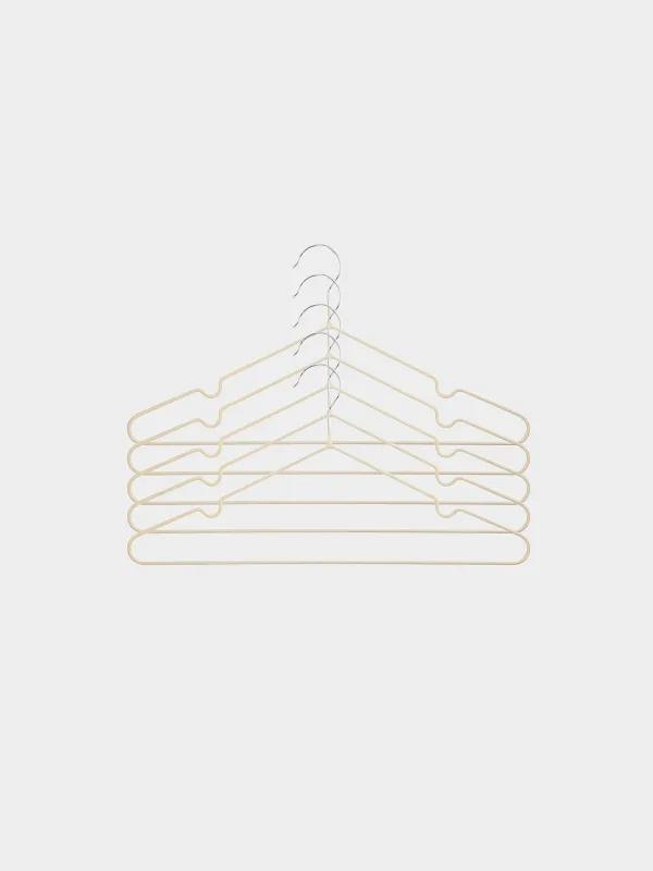 Hanger, 40 cm, 5 pcs, metal coated, beige, Colorful house, image-0