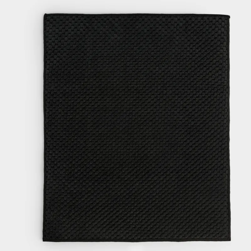 Dish drying mat, 30x38 cm, microfiber, black, Black clean