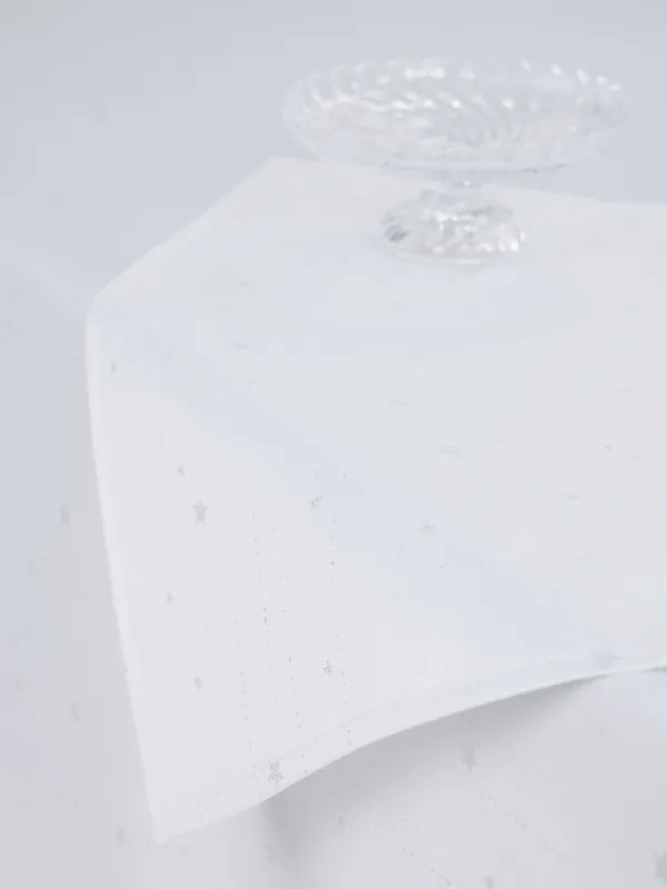Placemat, 30x45 cm, jacquard, polyester, light grey, Silver stars, Starlight, image-5