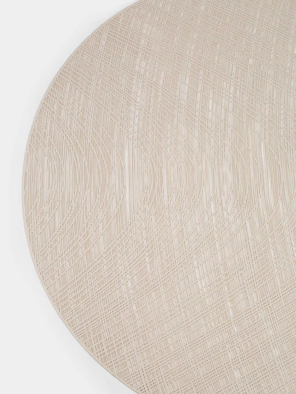 Placemat, 38 cm, PVC, round, beige, Waves, Azhur Grid, image-2