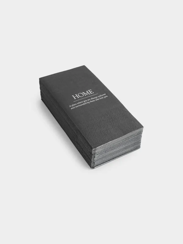 Paper napkins, 33x33 cm, 20 pcs, rectangular, black, Home, Course, image-1