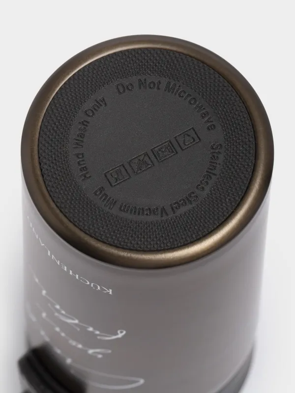 Thermo mug, 380 ml, steel / plastic, graphite, matte, Create your future, Voyage, image-4
