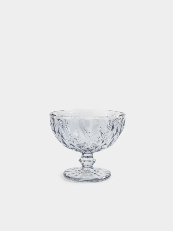 Cream bowl, 12 cm, 320 ml, glass R, grey, Rhomb color, image-0