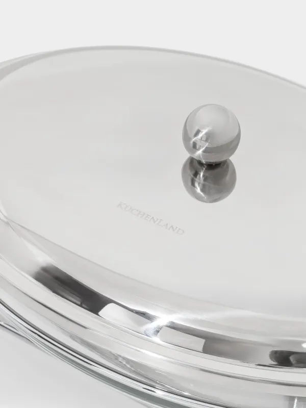 Chafing dish, 35x24 cm, glass T / metal, Oval, Classic, image-5
