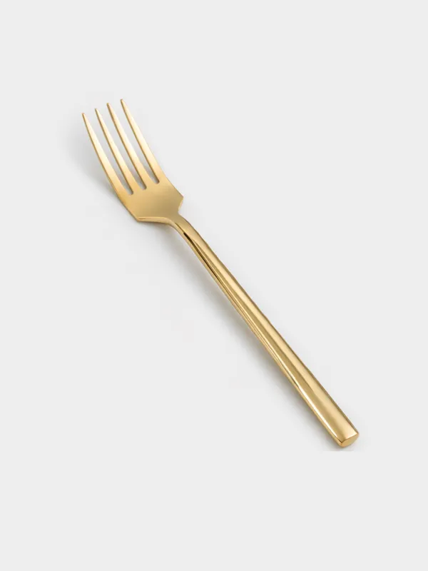 Silverware, 6 pers, 24 pr, steel, gold, Dublin, image-4
